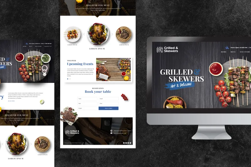 Restaurant web application illustration